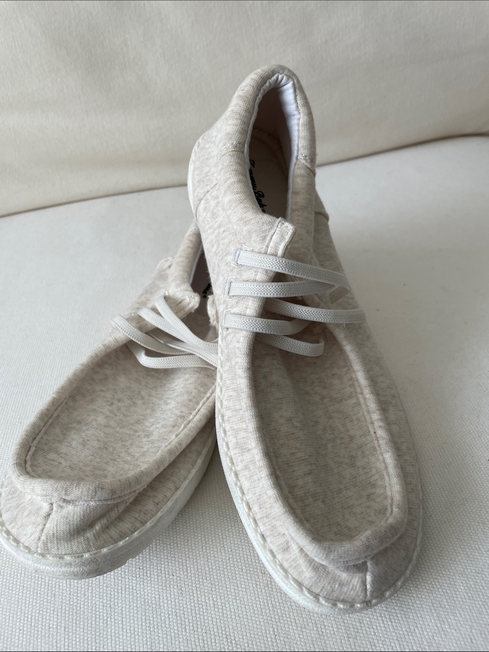 Women’s Casual Slip-On Loafers in Light Oatmeal